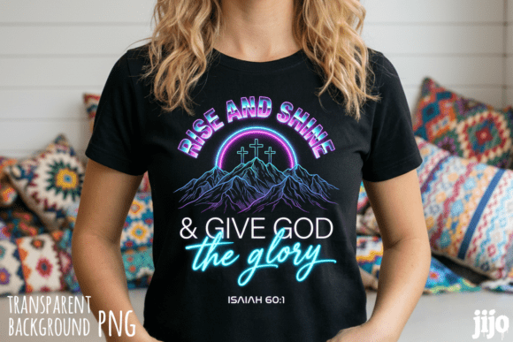 Christian Jesus Cross Mountains PNG T-Shirt Designs