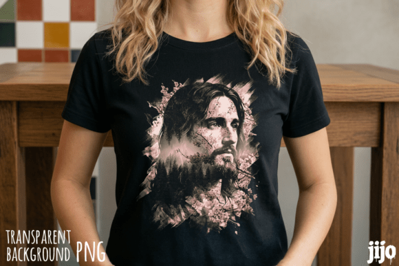 Christian Jesus Floral Forest PNG T-Shirt Designs