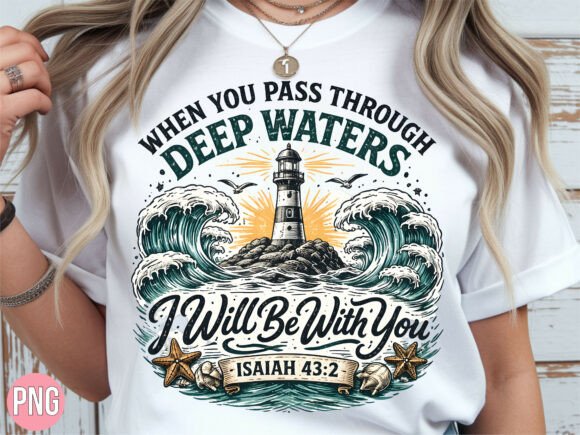 Christian Waters I Will Be with You PNG — T-Shirt Designs