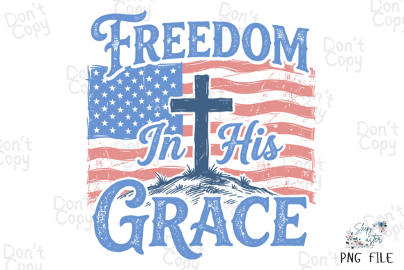 Freedom, Christian 4th of July USA PNG T-Shirt Designs
