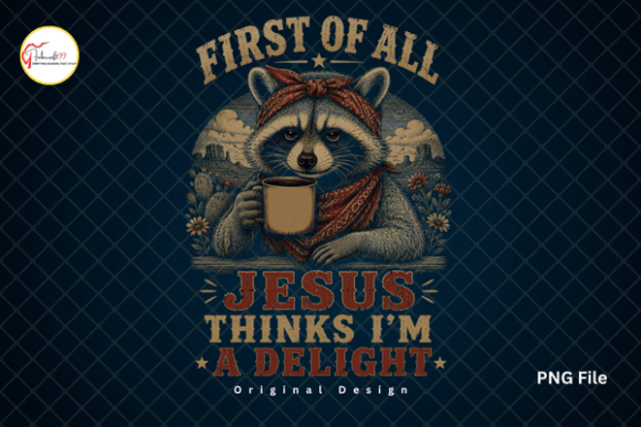 Funny Raccoon Christian Faith Tshirt PNG