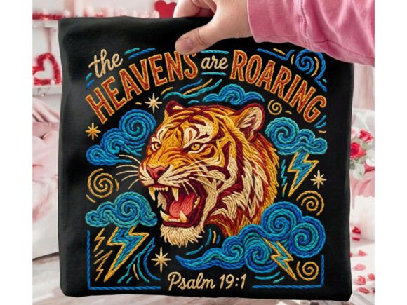 Heavens Roaring Tiger Christian T-Shirt Designs
