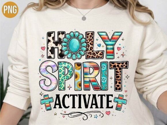 Holy Spirit Activate Christian T-Shirt Designs