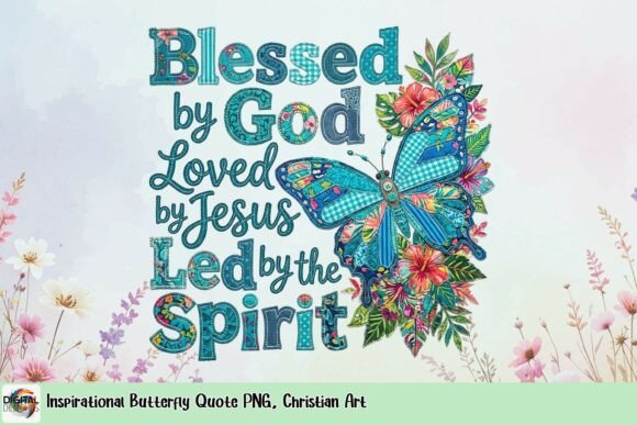 Inspirational Butterfly Quote PNG, Christian Art T-Shirt Designs