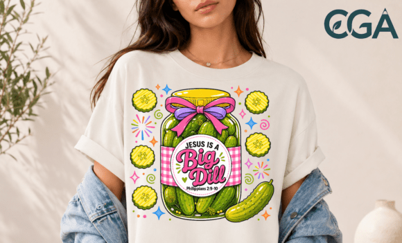 Jesus is a Big Dill Pickle Christian PNG T-Shirt Designs