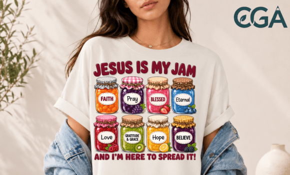 Jesus is My Jam Fruit Jars PNG — T-Shirt Designs