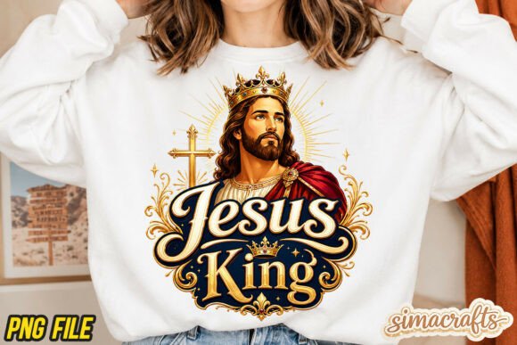 Jesus PNG, Jesus is King PNG — T-Shirt Designs