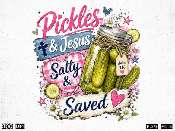 Pickles Jesus Salty and Saved PNG Fu
