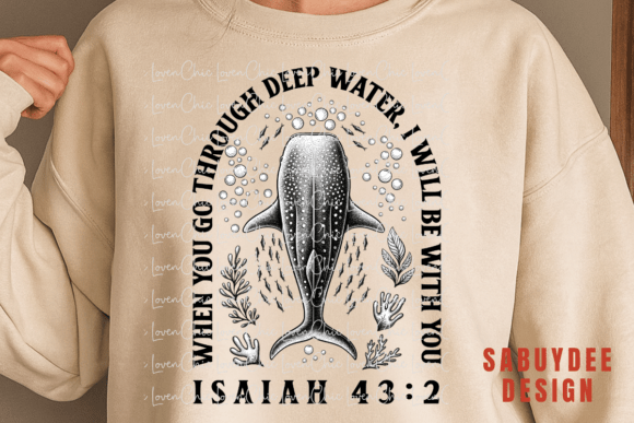 When You Go Deep Water Christian PNG T-Shirt Designs